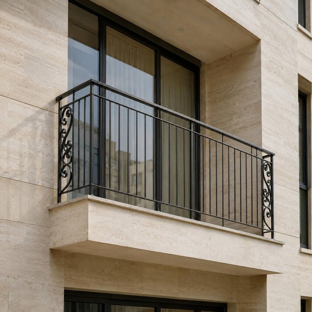 نرده بالکن با اتصالات مقاوم برای استفاده روزانه در یزد