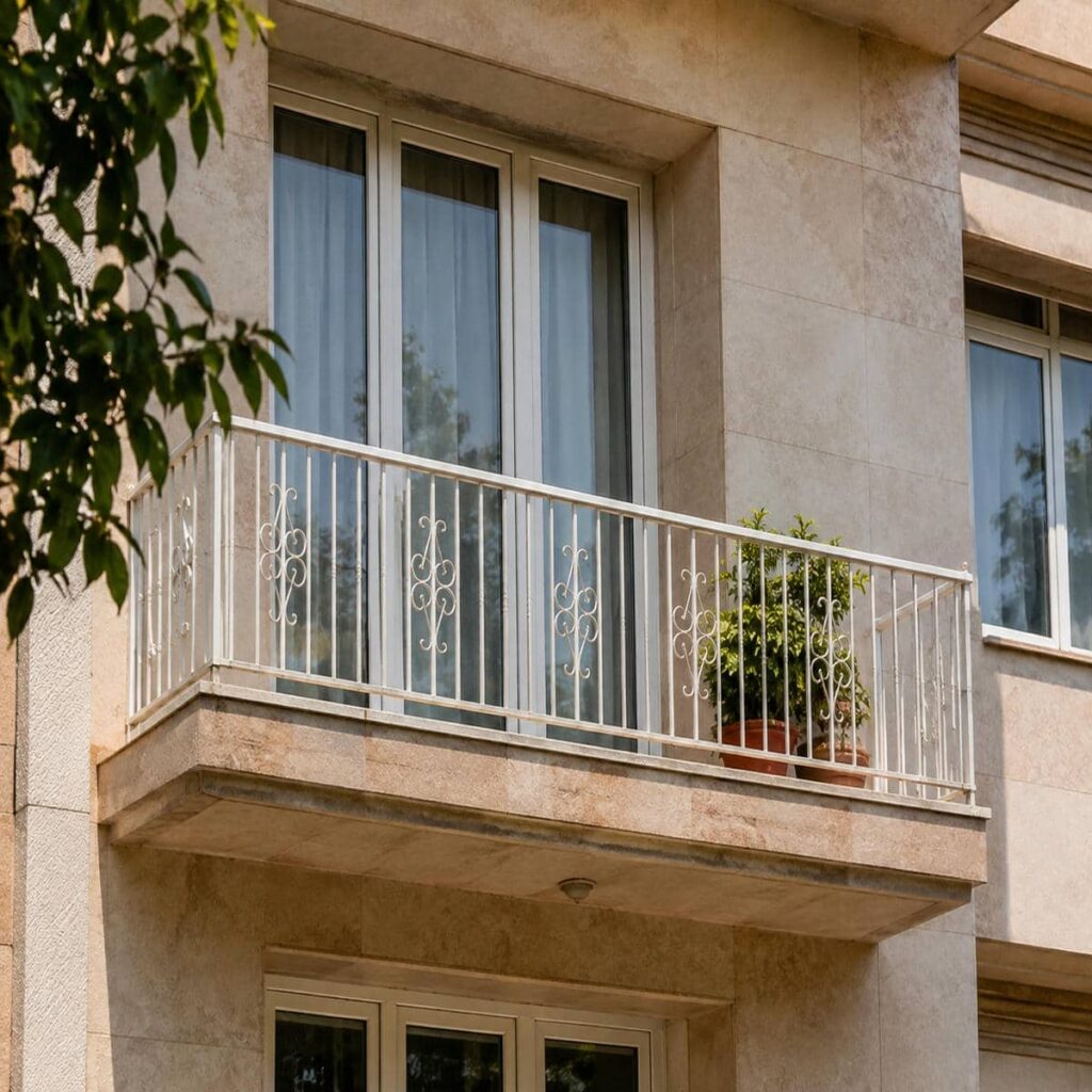 نرده بالکن با ساختار محافظ برای تراس مسکونی در استان خراسان شمالی