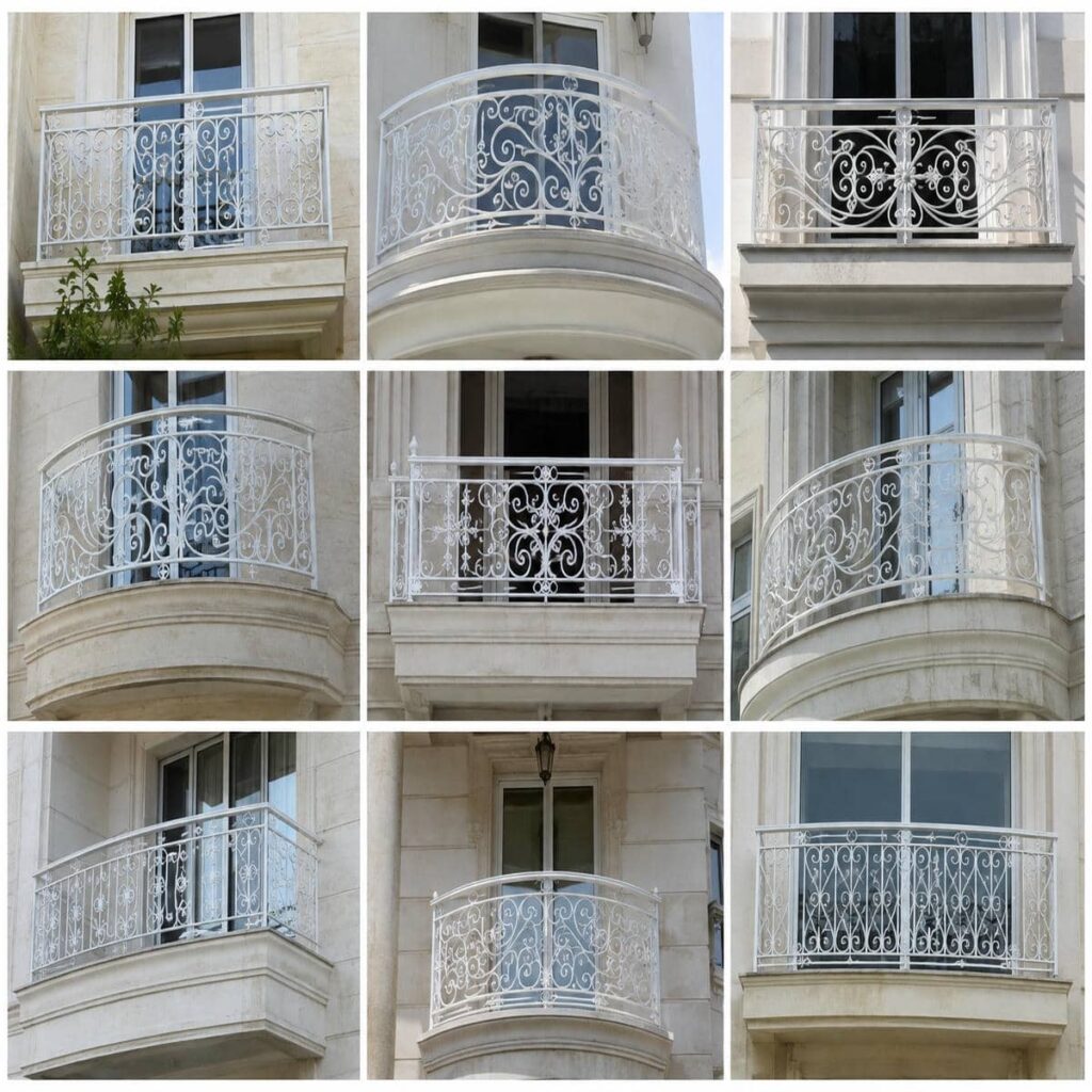 نرده بالکن سفارشی با طرح هماهنگ ساختمان در استان مرکزی