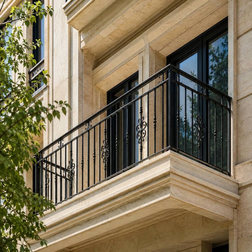 نرده بالکن با ساختار باریک برای فضای کم عرض در استان سیستان و بلوچستان