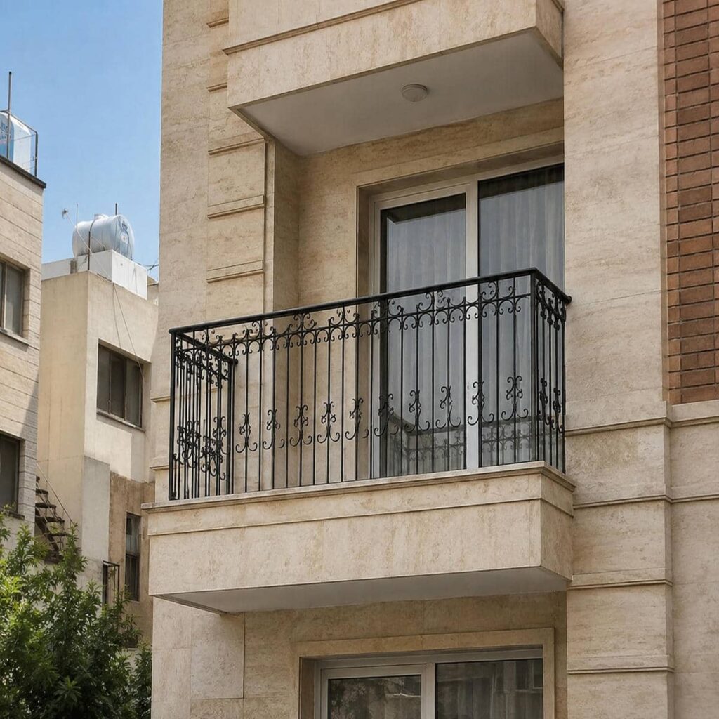 نرده بالکن با پوشش بادوام برای استفاده روزانه در استان زنجان