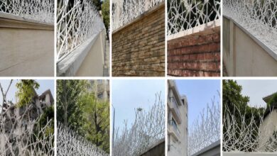 حفاظ دیوار در سنندج مدل شاخ گوزنی برای امنیت ویلا