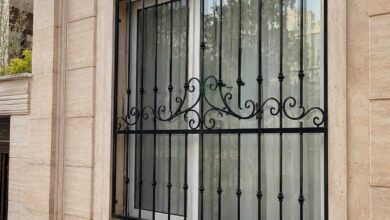 حفاظ پنجره آهنی مشکی برای ویلا در سنندج