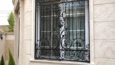 حفاظ پنجره آهنی مشکی برای امنیت ساختمان در استان آذربایجان شرقی