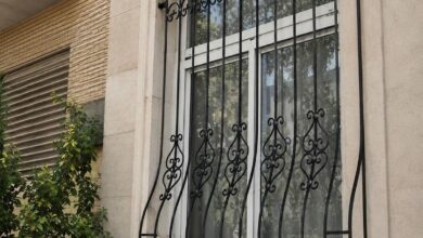 حفاظ پنجره آهنی مشکی برای امنیت ساختمان در تبریز